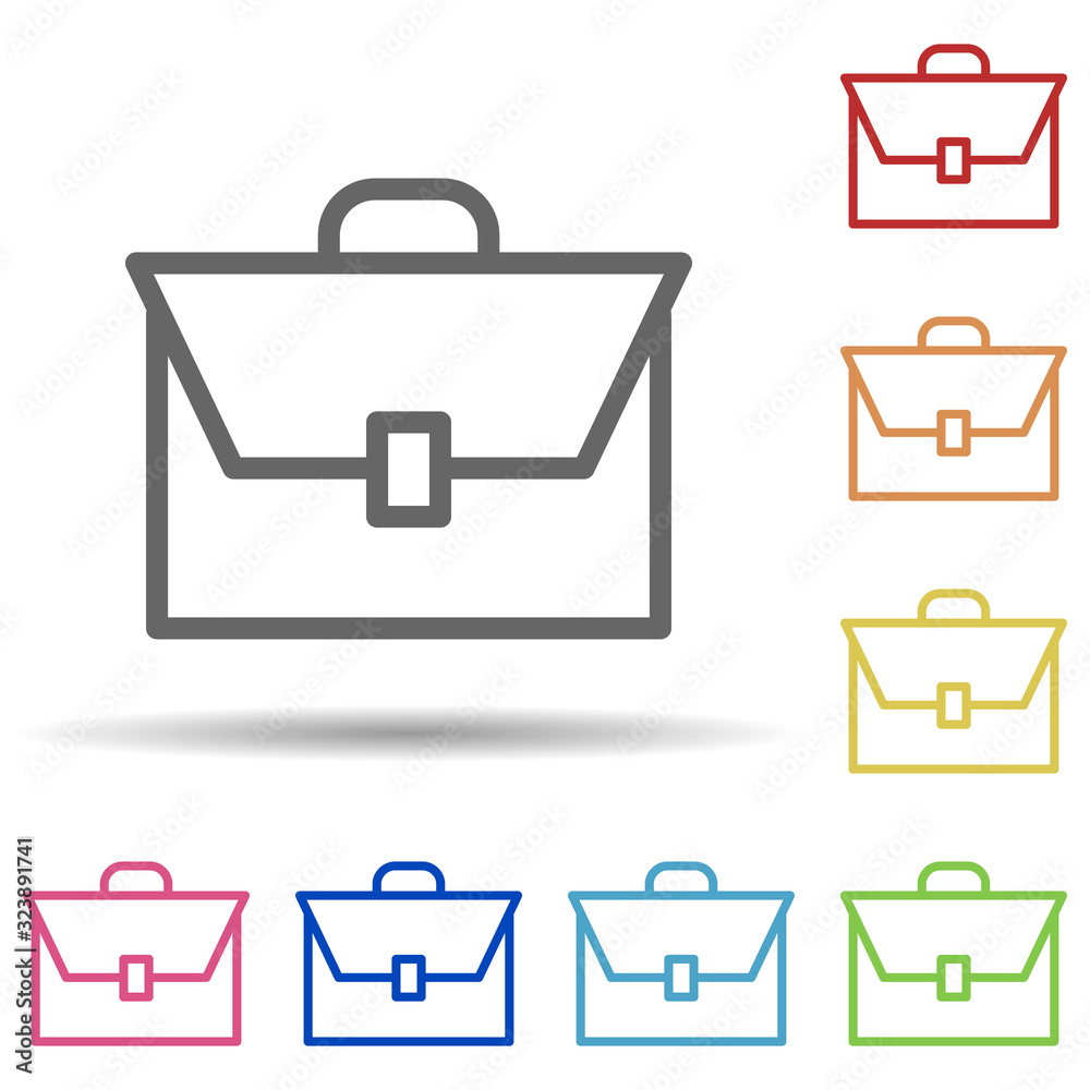 Aufkleber portfolio in multi color style icon. simple thin line, outline vector of science icons for ui and ux