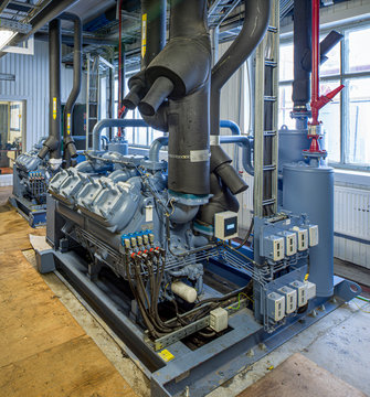Factory equipment. Reciprocating compressor. Industrial refrigeration. Food industry.