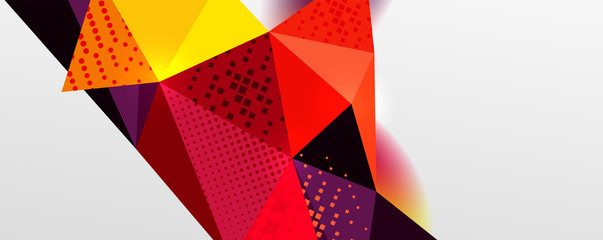 Abstract background - trendy low poly triangle shapes polygonal pattern. Vector Illustration For Wallpaper, Banner, Background, Card, Book Illustration, landing page