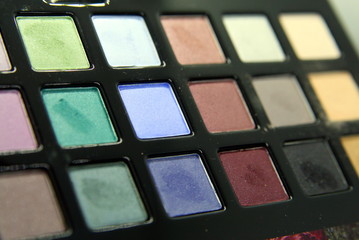 set of eye shadow in different colors