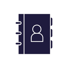 Isolated phone book silhouette style icon vector design