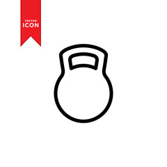 Fototapeta premium Kettlebell icon vector. Simple design on trendy design.