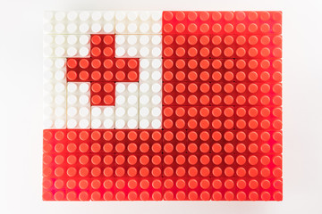 Stylized national flag of Malta on the white background for easy extraction maked by means of...