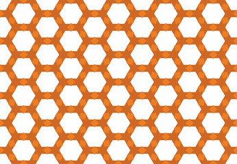 Seamless geometric pattern design illustration. Background texture. In orange, white colors.