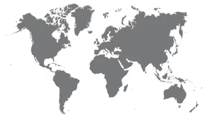 Fototapeten World map grey illustration high details © Ingo Menhard