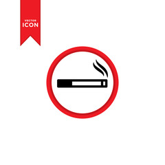 No smoking sign icon vector. Trendy design on white background.
