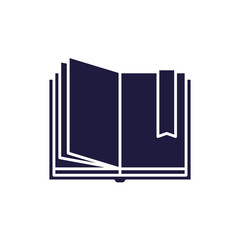 Isolated open book silhouette style icon vector design