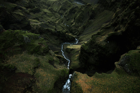Stream in the icelandic mountains