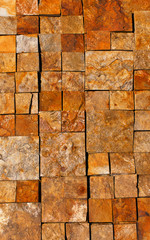 Square stones for exterior works of red color, texture