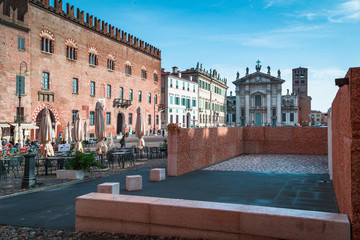 The cathedral of San Pietro apostolo, the main place of worship in the city of Mantua in Sordello...