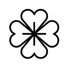 Four leaf clover icon, Saint patrick's day related vector
