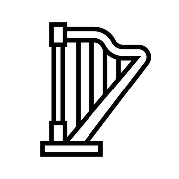 Harp icon, Saint patrick's day related vector