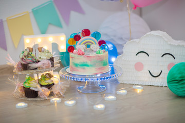 The decor of the birthday	