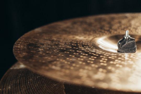 Closeup Of Cymbal, Crash Cymbal For Drums