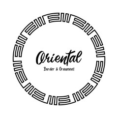 Classic Oriental Chinese Ornament Frame Vintage Border Art Decorative..#decorative #element #vector #ornament #Chinese #Oriental #Asian #Pattern