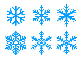 Snowflake vector icon set