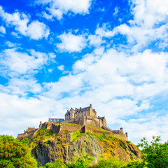 Fototapeta na wymiar Edinburgh Castle skyline