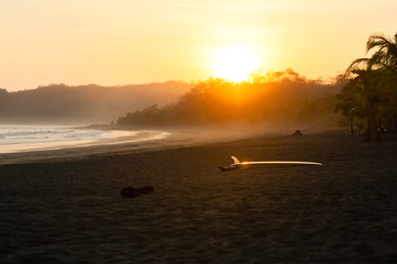 coucher de soleil surf