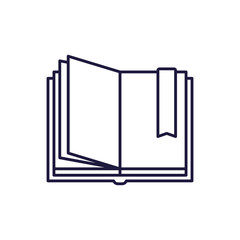 Isolated open book line style icon vector design