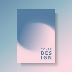 Cover design with modern abstract color gradient pattern. Template for brochures, posters, banners and cards. Vector illustration.