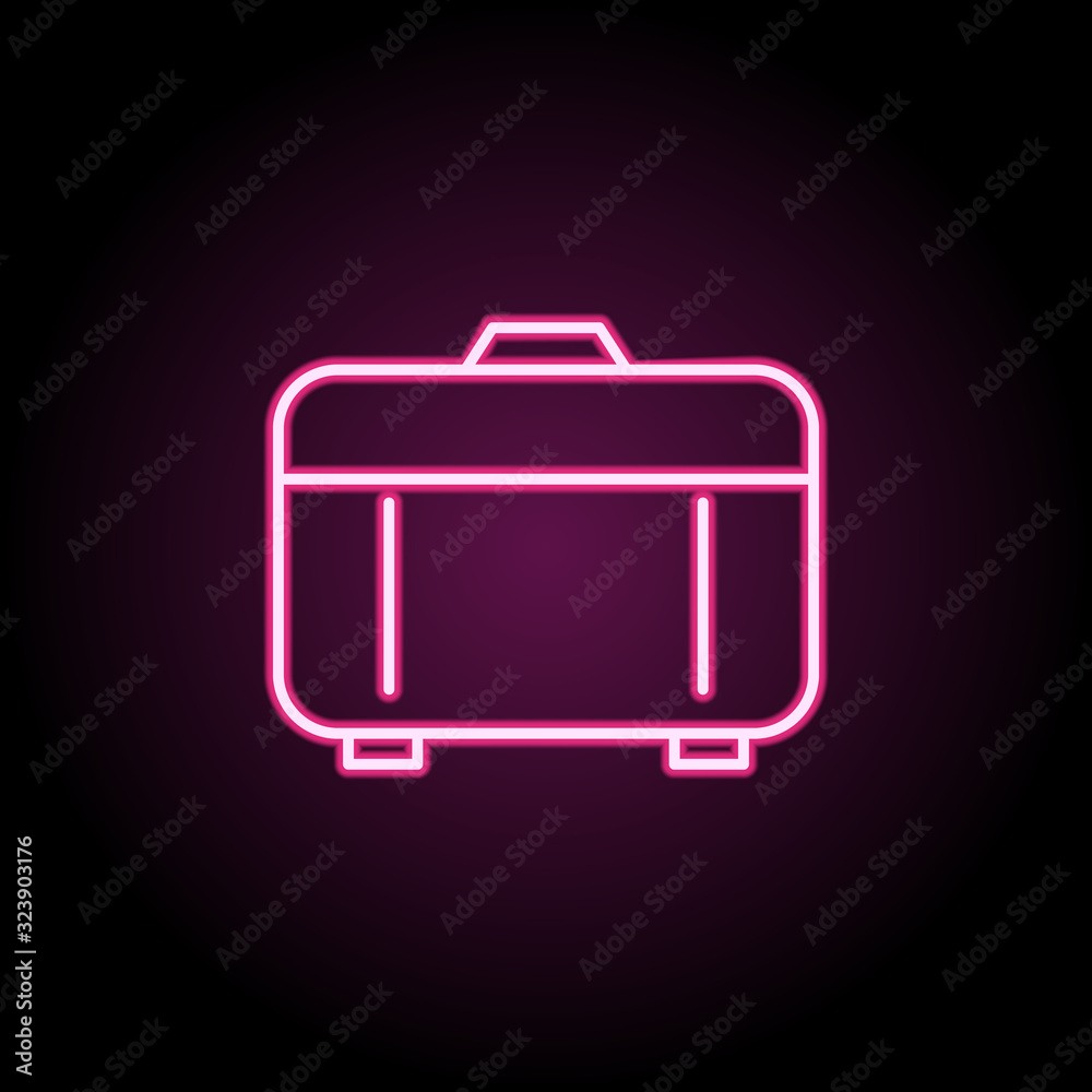Poster baggage icon. simple thin line, outline vector of web icons for ui and ux, website or mobile applica