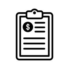Penalty document icon vector. audit illustration sign. certificate symbol.