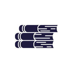 Isolated education books silhouette style icon vector design