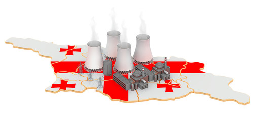 Nuclear power stations in Georgia, 3D rendering