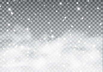 White fog or smoke on dark copy space background. Vector illustration