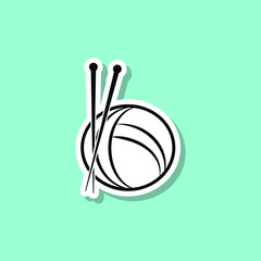 Wool sign on the washing machine sticker style icon. Simple thin line, outline, glyph, flat vector of wash icons for ui and ux, website or mobile application