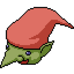 Fototapeta premium vector pixel art isolated goblin