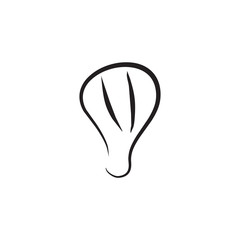 Hot air balloon icon logo design vector template