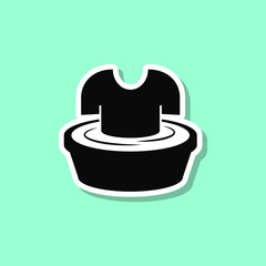 Sign of soaking clothes sticker style icon. Simple thin line, outline, glyph, flat vector of wash icons for ui and ux, website or mobile application