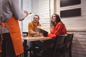 Young People Ordering Food in Fast Food Restaurant	