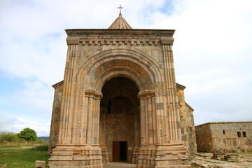 Fototapeta na wymiar Stunning Church Porch of St. Paul and Peter Cathedral in Tatev Monastery Complex, Syunik Province, Armenia