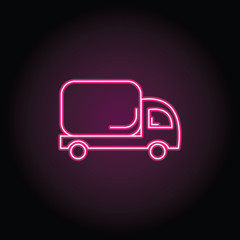 Truck icon. Simple thin line, outline vector of shopping icons for ui and ux, website or mobile application
