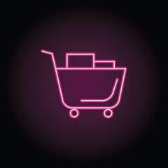 Shopping cart icon. Simple thin line, outline vector of shopping icons for ui and ux, website or mobile application