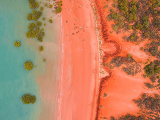 An aerial view of roebuck bay in broome western australia