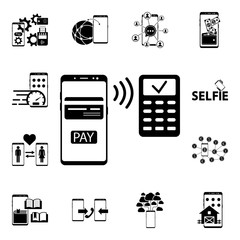 Smartphone online shopping icon. Mobile concept icons universal set for web and mobile
