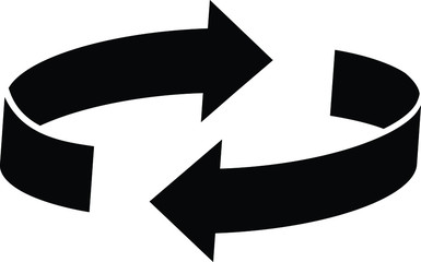Rotation arrows icon vector illustration