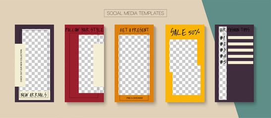 Modern Stories Vector Background.