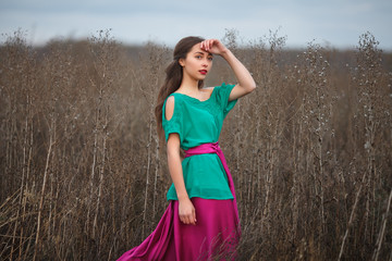 girl in the image of a gypsy girl dancing