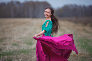 girl in the image of a gypsy girl dancing