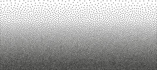 Stipple gradient background. Black ink dots on a white background. Monochrome stipple dotted spray texture