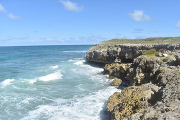 Fototapeta na wymiar panorama of the Atlantic ocean coast. Dominican Republic