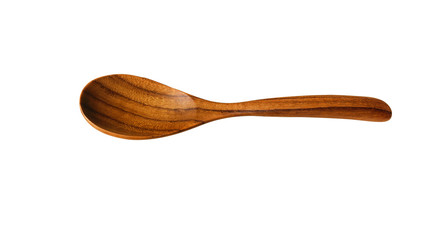 Isolated Wooden Spoon On White Background