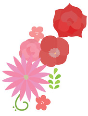 花の飾り　ピンク