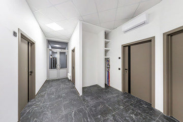 white empty corridor for room office in interior of modern apartments, office or clinic