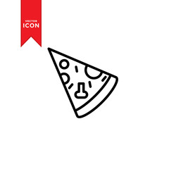 Pizza icon vector. Pizza logo illustration. Pizza food for web design. Simple design on trendy icon.