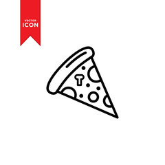 Pizza icon vector. Pizza logo illustration. Pizza food for web design. Simple design on trendy icon.